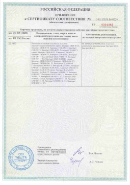 2017.05.31 Павловский Посад - Химтраст. Приложение к сертификату пенополиуретановые утеплители на основе напыляемого компонента. ТУ 2254-021
